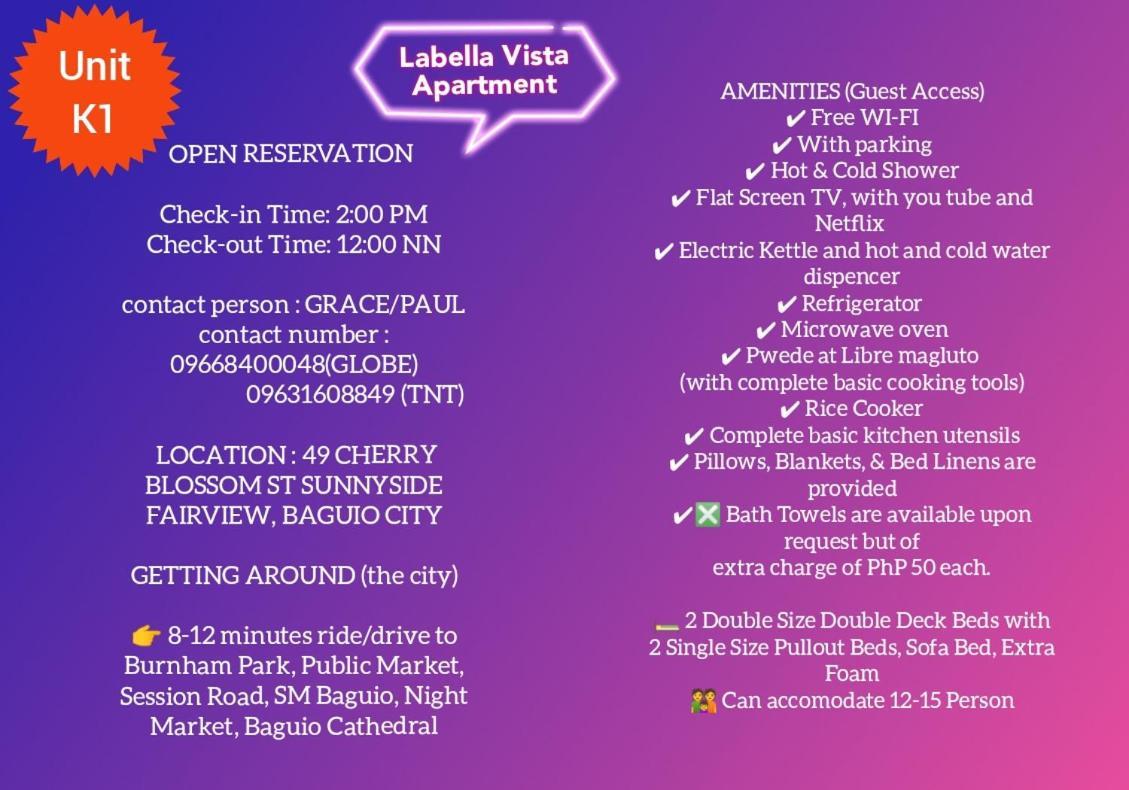 Labella Vista Apartment Baguio City Extérieur photo